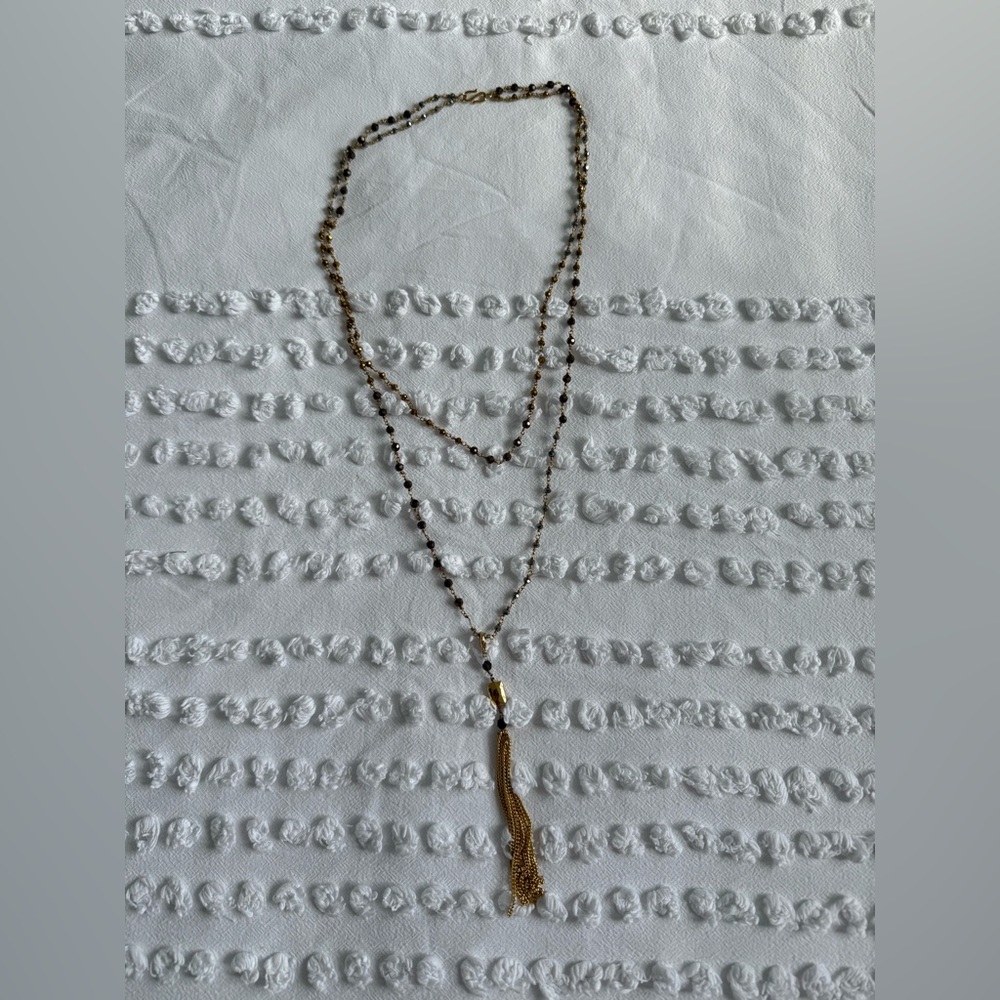 Layered tassel necklace